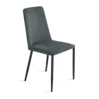 Sæt med 4 polstrede stole i farverigt stof og polstret stel - Luciana Viadurini