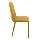 Sæt med 4 polstrede stole i farverigt stof og polstret stel - Luciana Viadurini