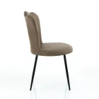 Sæt med 4 ældre-effekt syntetiske læderstole - Amber Viadurini