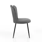 Sæt med 4 ældre-effekt syntetiske læderstole - Amber Viadurini