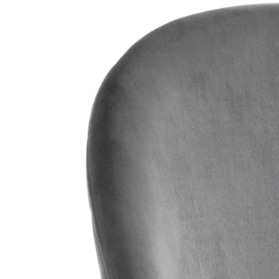 Sæt med 4 stole i fløjlseffekt mikrofiberstof - Terbio Viadurini