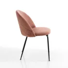 Sæt med 4 stole i fløjlseffekt mikrofiberstof - Terbio Viadurini