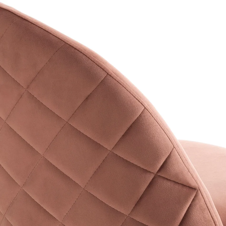 Sæt med 4 stole i fløjlseffekt mikrofiberstof - Terbio Viadurini