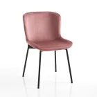 Sæt med 4 stofstole og vippefødder - Dentice Viadurini