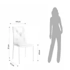 Sæt med 4 stole betrukket med syntetisk læder forskellige finish - uran Viadurini