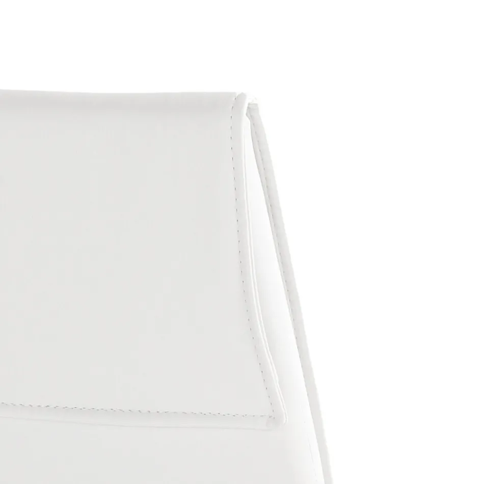 Sæt med 4 stole betrukket med syntetisk læder forskellige finish - uran Viadurini