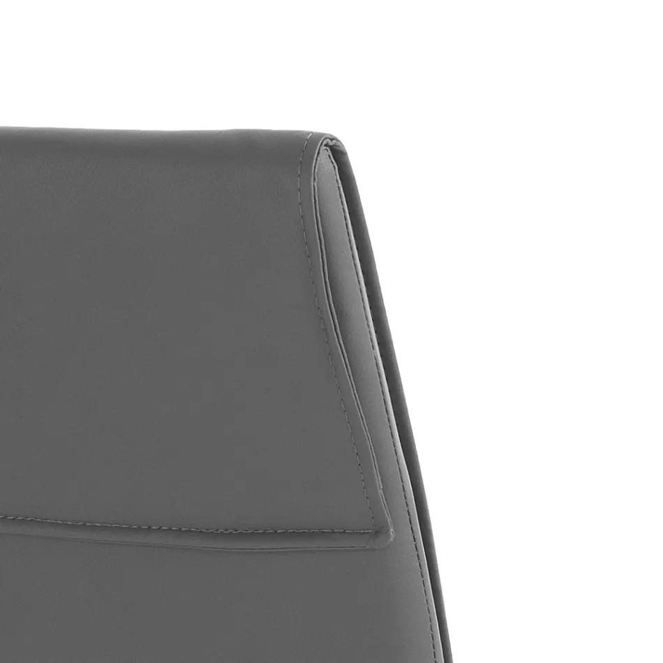 Sæt med 4 stole betrukket med syntetisk læder forskellige finish - uran Viadurini