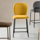 Sæt med to stofskamler med polstring og metalstel - Lior Viadurini