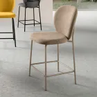 Sæt med to stofskamler med polstring og metalstel - Lior Viadurini