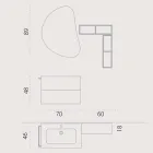 Træ sæt design vedhæng badeværelsesmøbler lavet i Italien :-( Viadurini