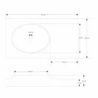 Brusson solide overflade badeværelsesmøbler sæt af moderne design Viadurini