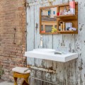 Brusson solide overflade badeværelsesmøbler sæt af moderne design