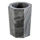 Sæt med moderne badeværelse tilbehør i Montafia veined grå marmor Viadurini