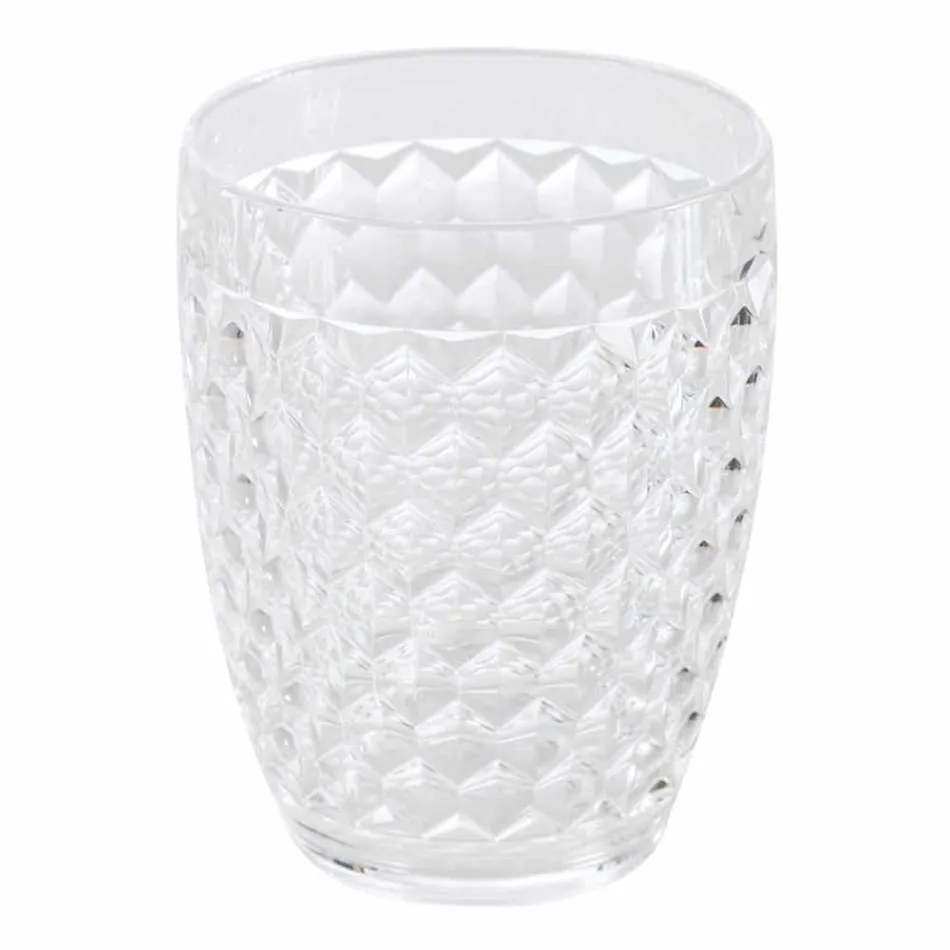 Sæt til bad dispenser + glas + moderne sæbe skål Netro Viadurini