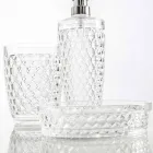 Sæt til bad dispenser + glas + moderne sæbe skål Netro Viadurini