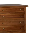 Kommode i patineret valnøddetræ Made in Italy - Selvans Viadurini