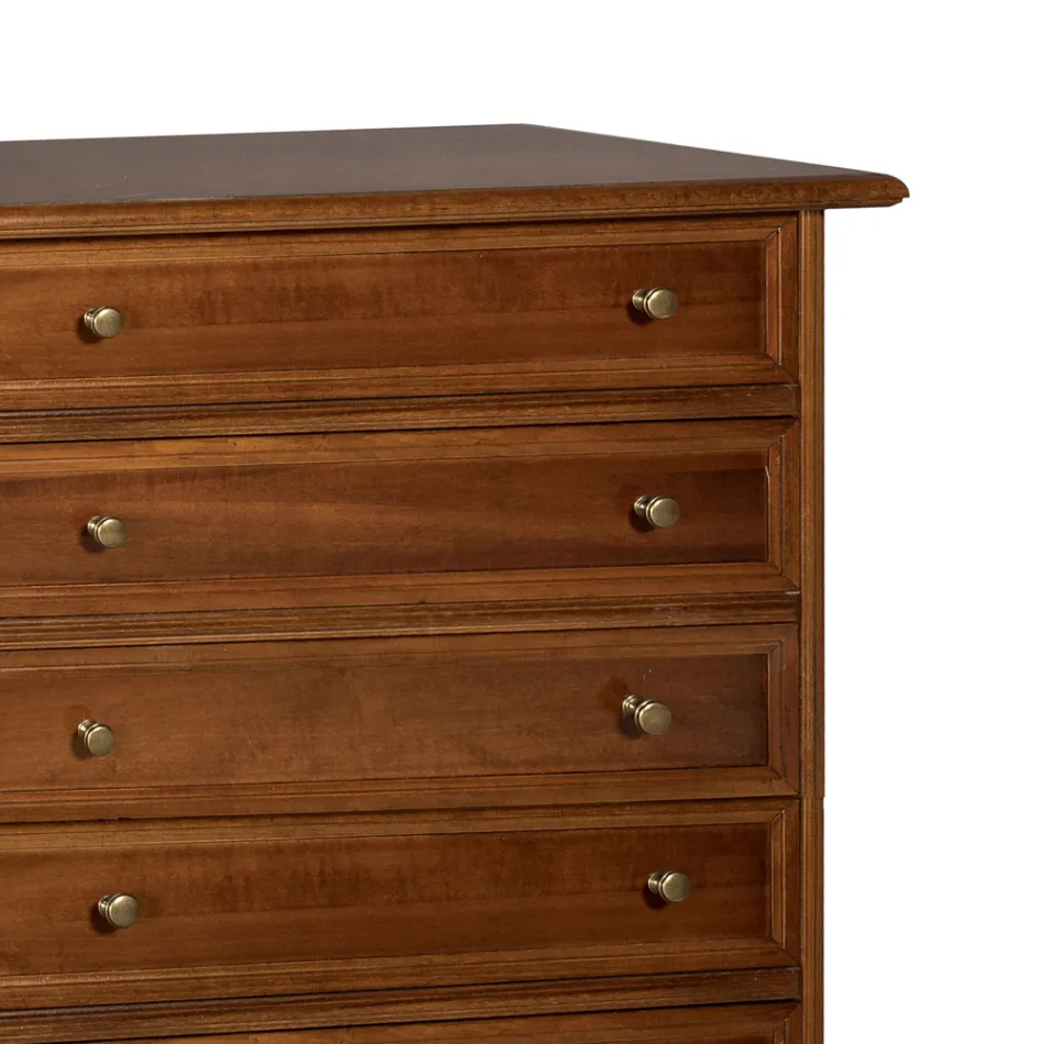 Kommode i patineret valnøddetræ Made in Italy - Selvans Viadurini