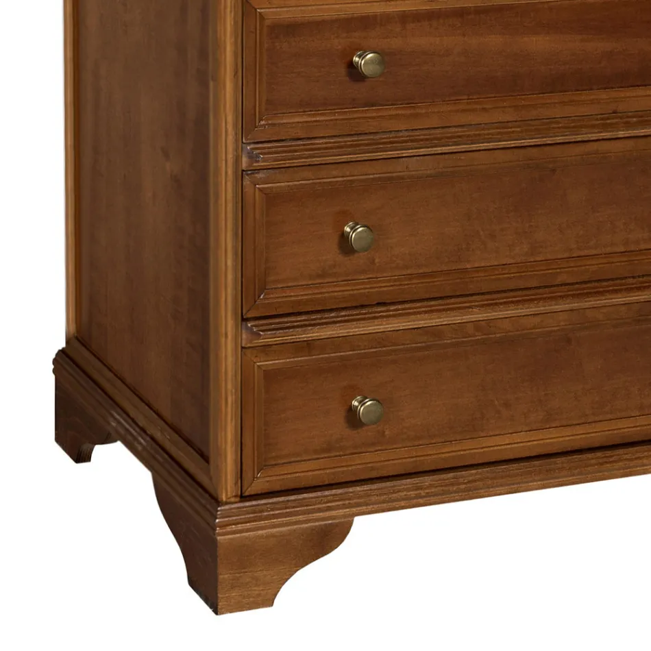 Kommode i patineret valnøddetræ Made in Italy - Selvans Viadurini