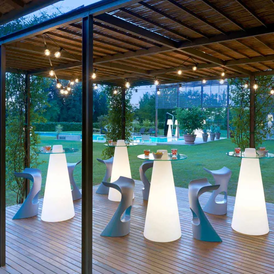 Farvet høj skammel Slide Koncord moderne design lavet i Italien Viadurini