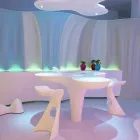 Farvet høj skammel Slide Koncord moderne design lavet i Italien Viadurini