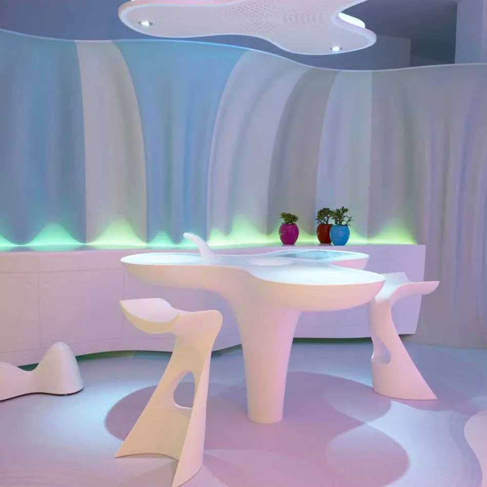 Farvet høj skammel Slide Koncord moderne design lavet i Italien Viadurini