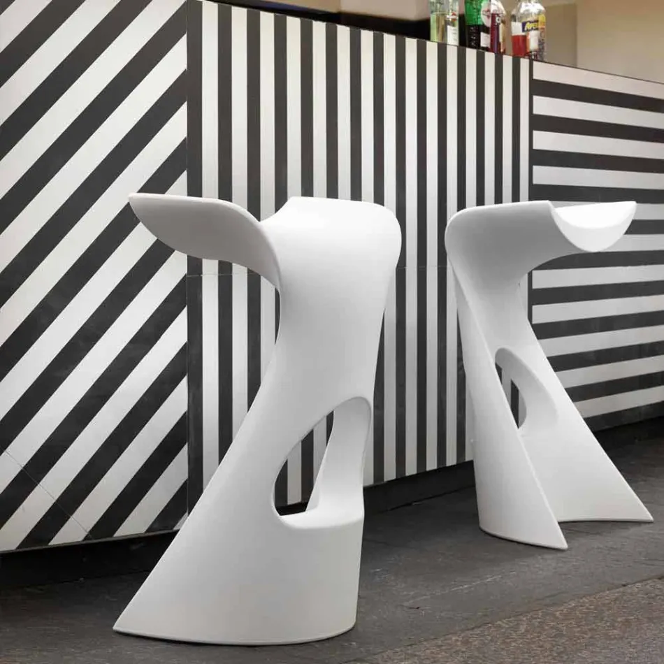 Farvet høj skammel Slide Koncord moderne design lavet i Italien Viadurini