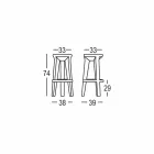 Højdesign barstol i polyethylen Fremstillet i Italien - Tinuccia Viadurini