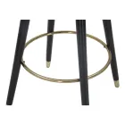 Høj barstol i træ og metal med sæde i polyester - Enzo Viadurini