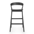 Høj køkkentaburet med asketræstruktur Fremstillet i Italien - Oslo Viadurini