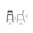 Høj stabelbar udendørs afføring fremstillet i Italien, 2 stykker - Trixie Viadurini