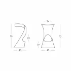 Moderne høj design afføring i polyethylen - Koncord Næste af Slide Viadurini