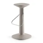 Høj design skammel i polyethylen og rustfrit stål lavet i Italien - Pito Viadurini