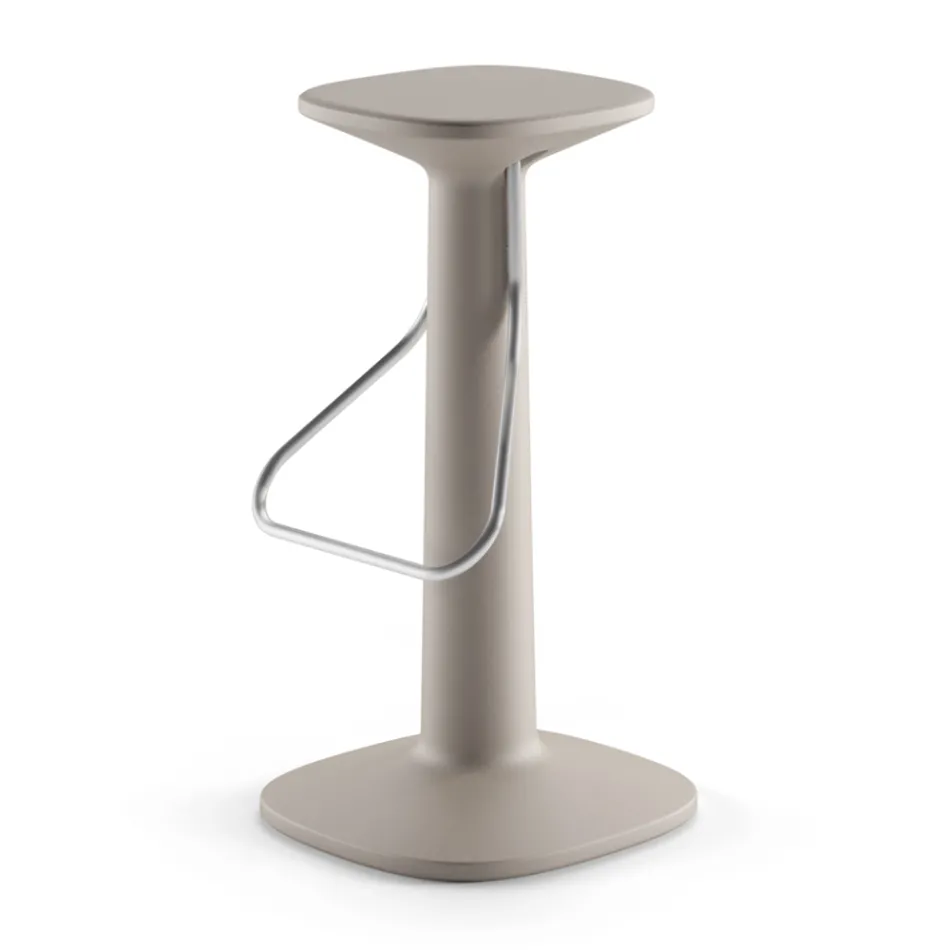 Høj design skammel i polyethylen og rustfrit stål lavet i Italien - Pito Viadurini