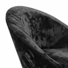 Høj skammel i fløjl og stål med justerbar løft Made in Italy - Bilbao Viadurini