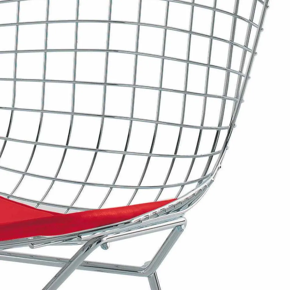 Høj læder barstol med stålkonstruktion fremstillet i Italien - Beniamino Viadurini