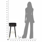 Rund barstol i træ og stof af moderne design - Rupert Viadurini