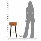 Rund barstol i træ og stof af moderne design - Rupert Viadurini