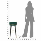 Rund barstol i træ og stof af moderne design - Rupert Viadurini