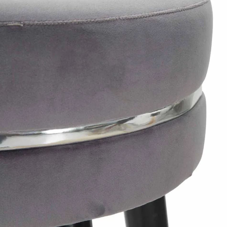 Rund barstol i træ og stof af moderne design - Rupert Viadurini