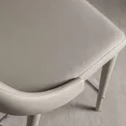 Taburet med ryglæn, design metalbase - Berenice Viadurini