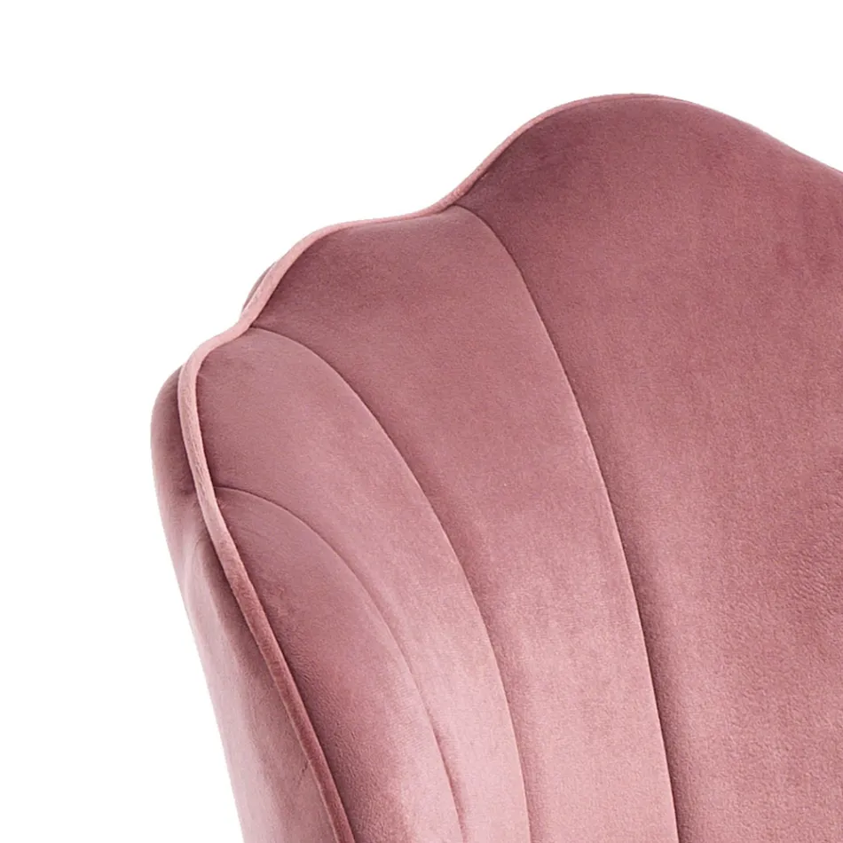 Taburet med polstret sæde dækket af stof - silicium Viadurini