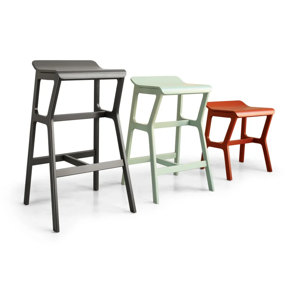 Taburet med massiv bøgetræstruktur lavet i Italien - Regensburg Viadurini