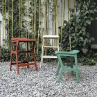 Taburet med massiv bøgetræstruktur lavet i Italien - Regensburg Viadurini