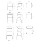 Taburet med massiv bøgetræstruktur lavet i Italien - Regensburg Viadurini