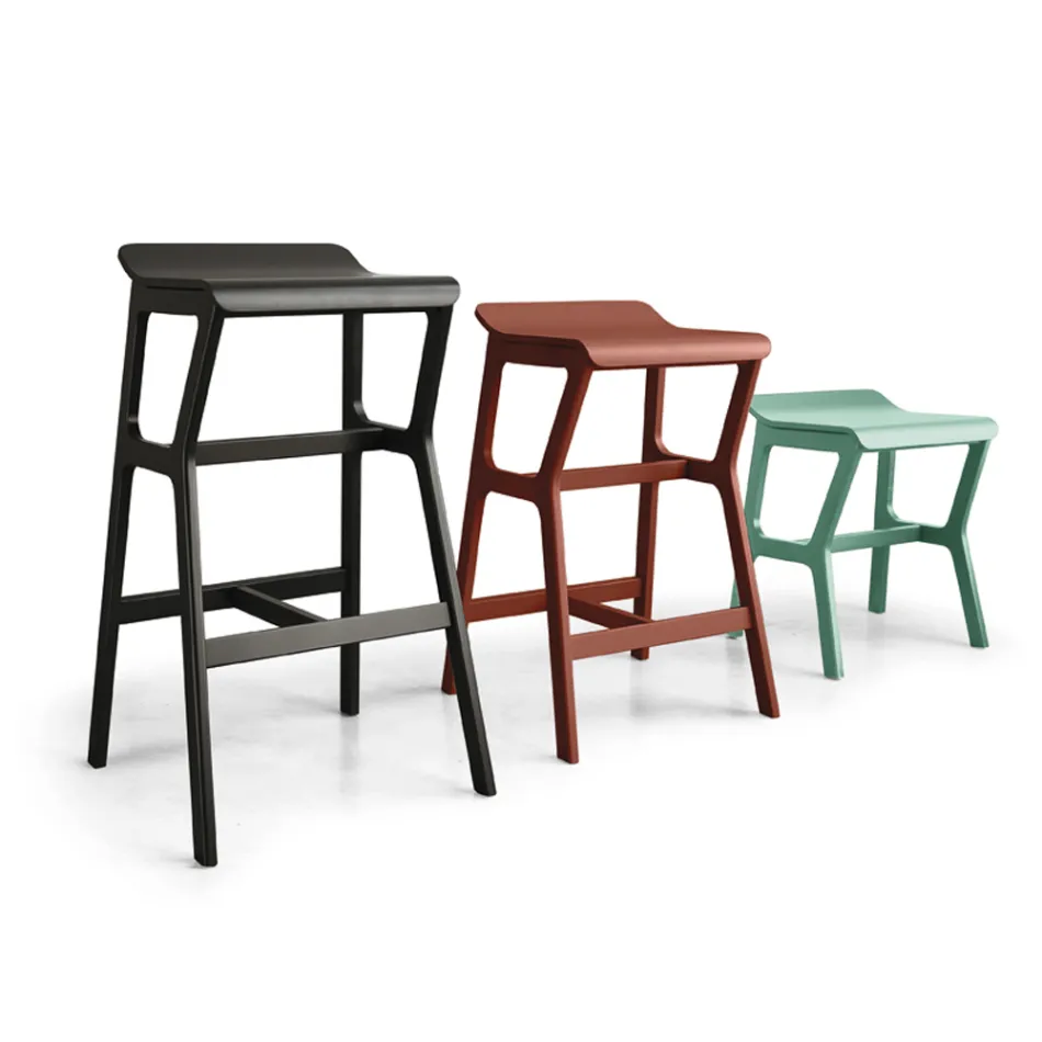 Taburet med massiv bøgetræstruktur lavet i Italien - Regensburg Viadurini