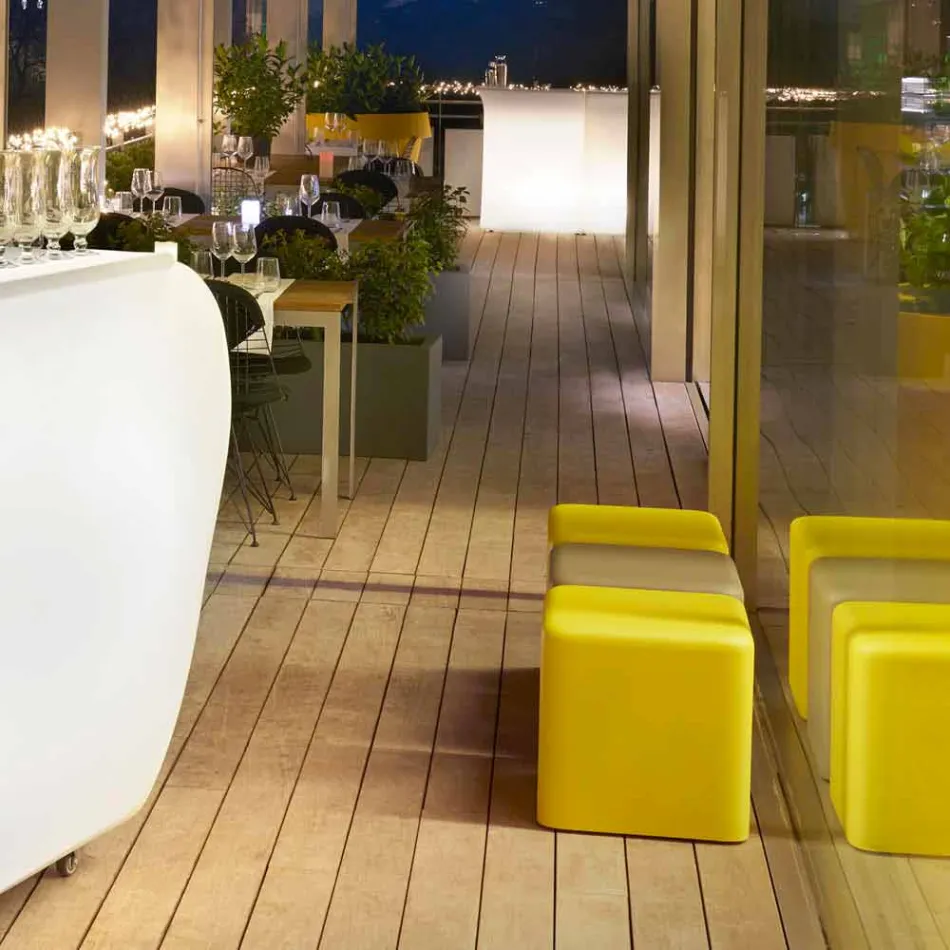 Blød polyurethan kubstole Slide Soft Cube design lavet i Italien Viadurini