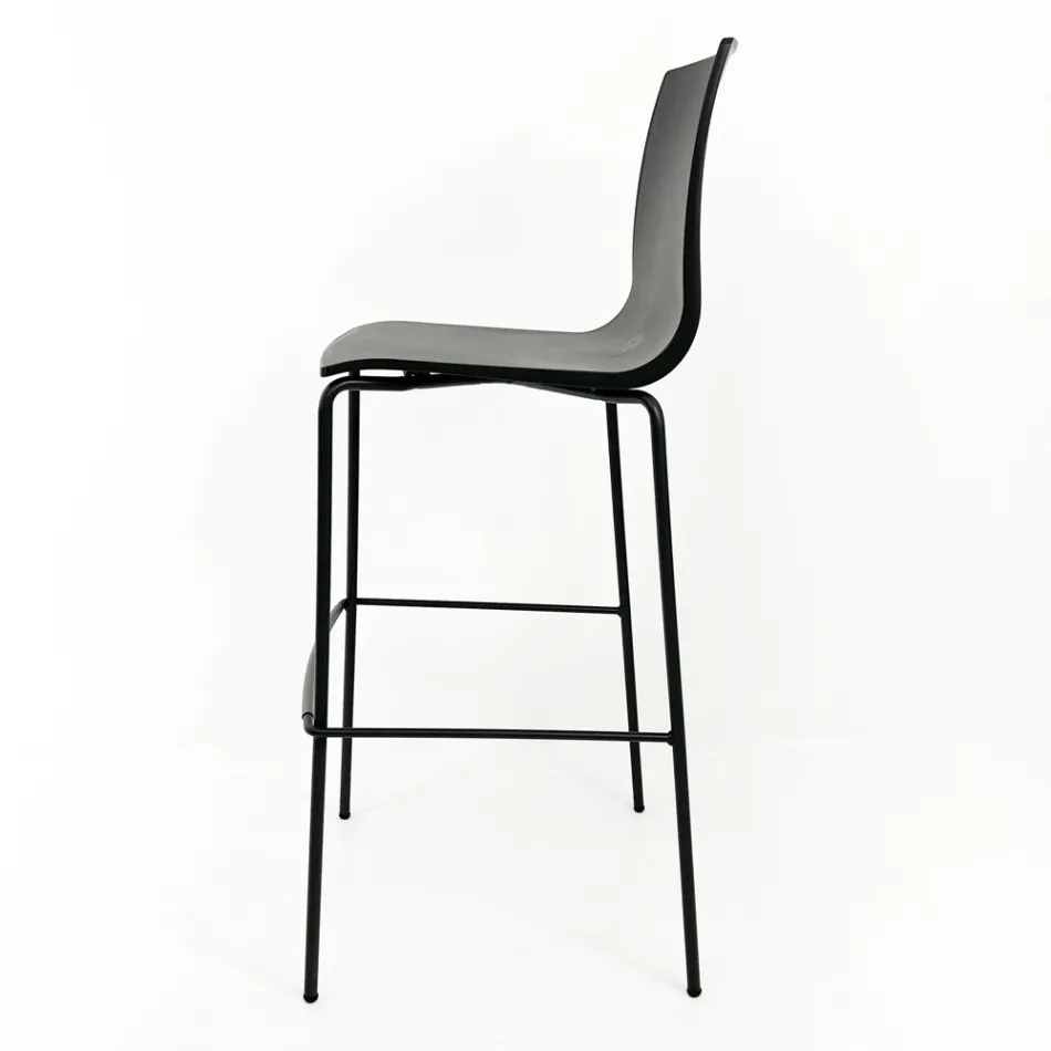 Køkkentaburet i stål og teknopolymer Fremstillet i Italien 2 stykker - Garland Viadurini