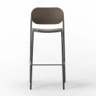 Køkkentaburet i egetræ og metal Fremstillet i Italien 2 stk - Saffia Viadurini