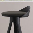 Køkkentaburet i malet metal og sæde i stof 2 stk - Colossa Viadurini