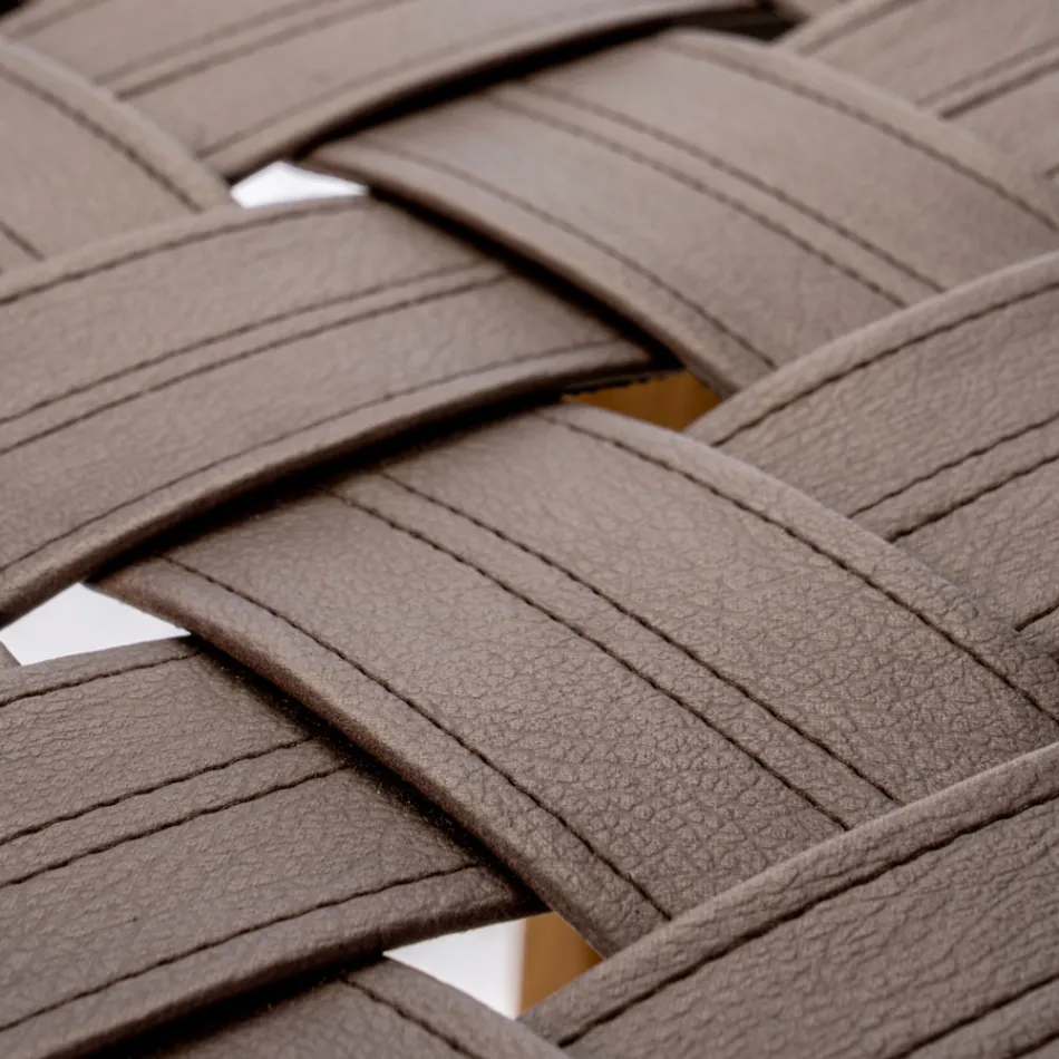 Designer badestol lavet af teaktræ med vævet sæde - Yucca Viadurini